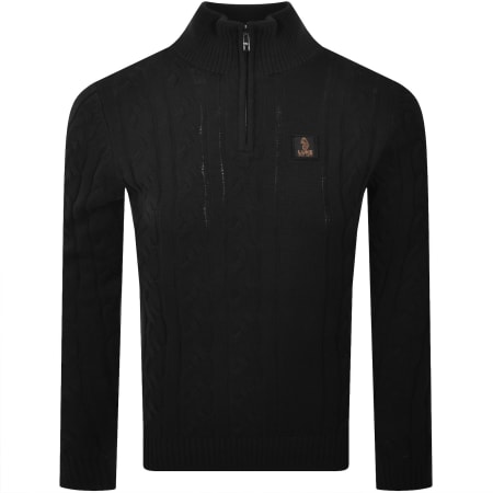 Product Image for Luke 1977 Merton Funnel Knit Jumper Black