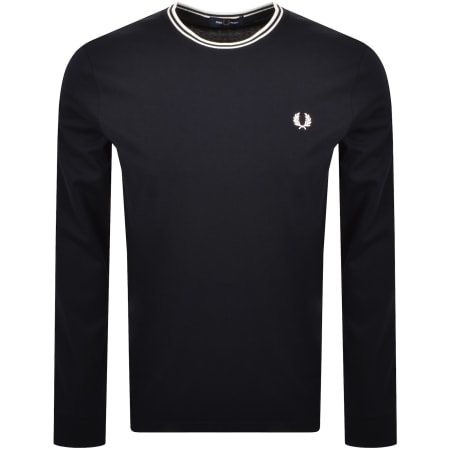 Product Image for Fred Perry Twin Tipped Long Sleeved T Shirt Navy