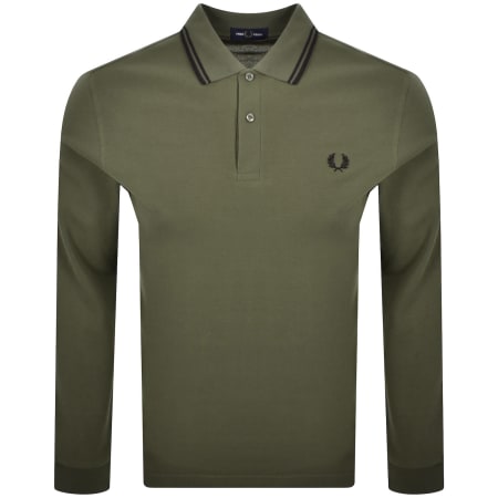 Product Image for Fred Perry Long Sleeved Polo T Shirt Green