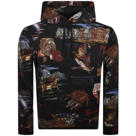 Product Image for Ralph Lauren All Over Print Hoodie Black