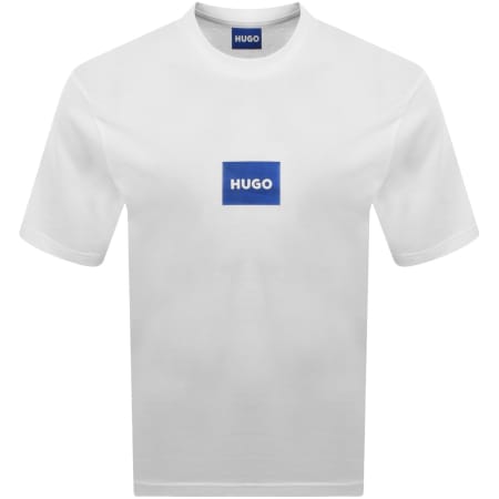 Product Image for HUGO Blue Nayonix Logo T Shirt White