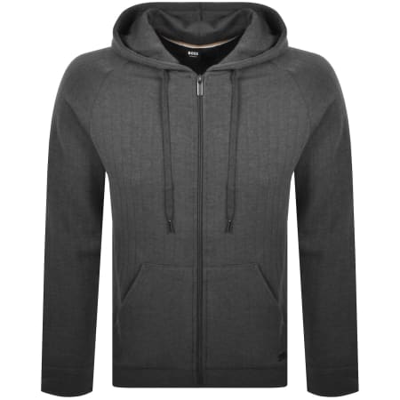 Product Image for BOSS Full Zip Heritage Hoodie Medium Grey