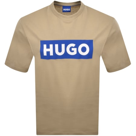 Product Image for HUGO Blue Nico Crew Neck T Shirt Beige