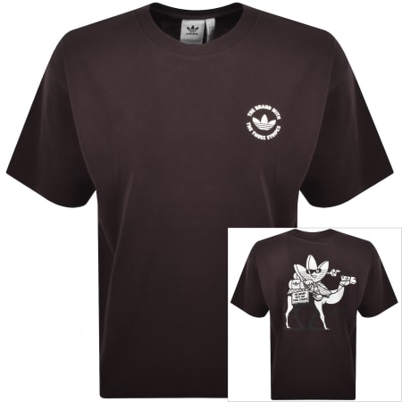Product Image for adidas Originals Camel Treffy T Shirt Brown