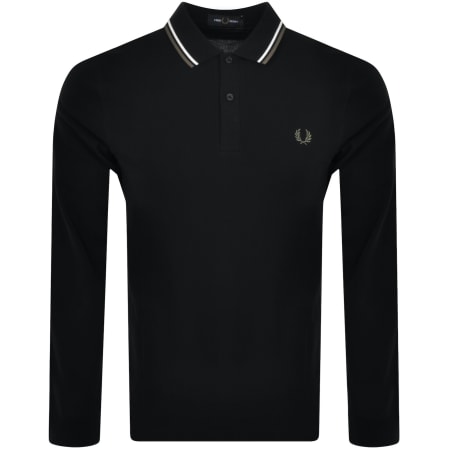 Product Image for Fred Perry Long Sleeved Polo T Shirt Black