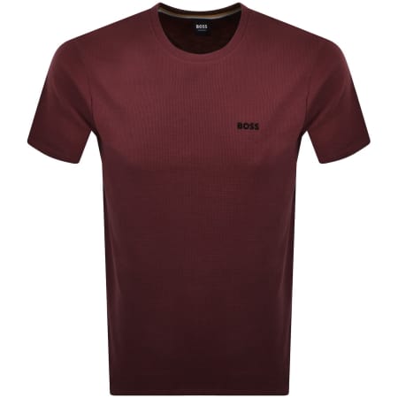 Product Image for BOSS Waffle T Shirt Dark Red