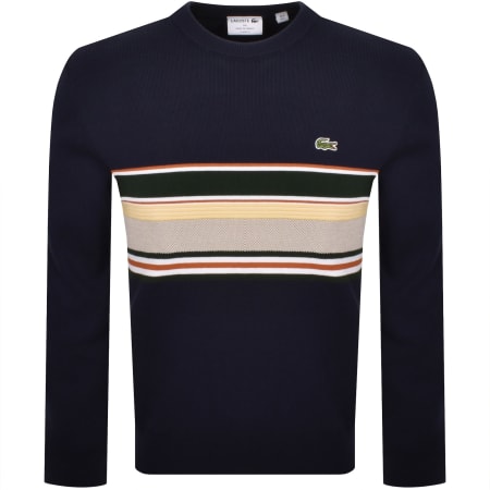 Product Image for Lacoste Colour Block Knit Jumper Navy