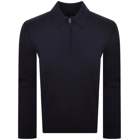 Product Image for Belstaff Kyle Knitted Polo Shirt Navy