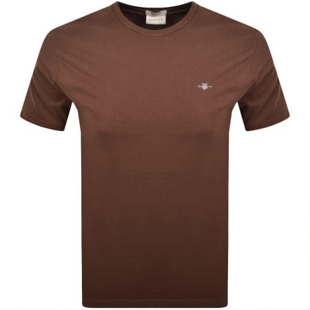 Product Image for Gant Regular Shield T Shirt Brown