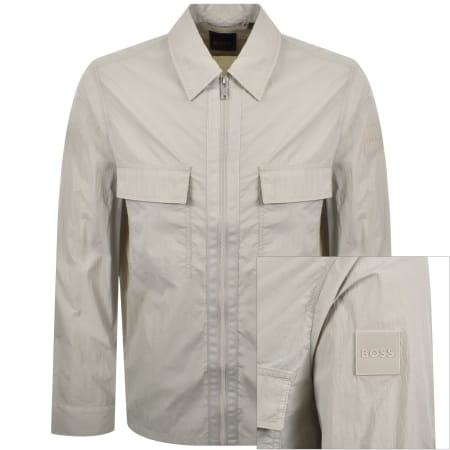 Product Image for BOSS Lotape Nylon Overshirt Open Grey