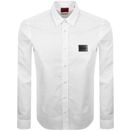 Product Image for HUGO Long Sleeved Emero Shirt White