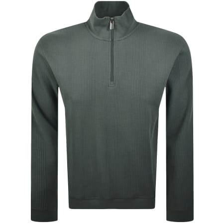 Product Image for BOSS Structure Quarter Zip Sweatshirt Green