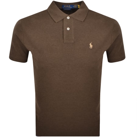 Recommended Product Image for Ralph Lauren Custom Slim Polo T Shirt Brown