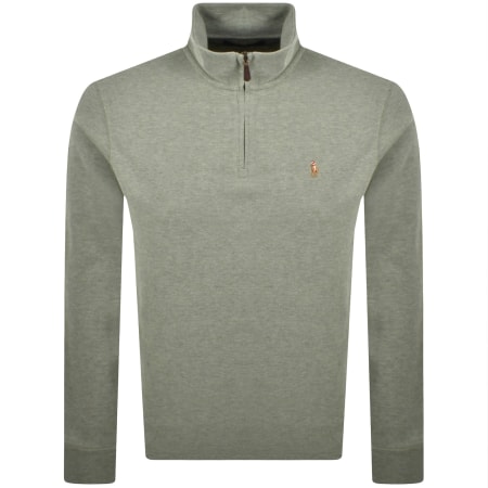 Product Image for Ralph Lauren Quarter Zip Knit Jumper Green