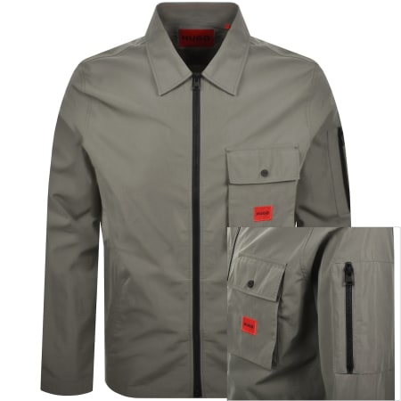 Product Image for HUGO Emmond Overshirt Jacket Khaki