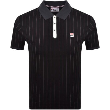 Product Image for Fila Classic Vintage Stripe Polo T Shirt Black