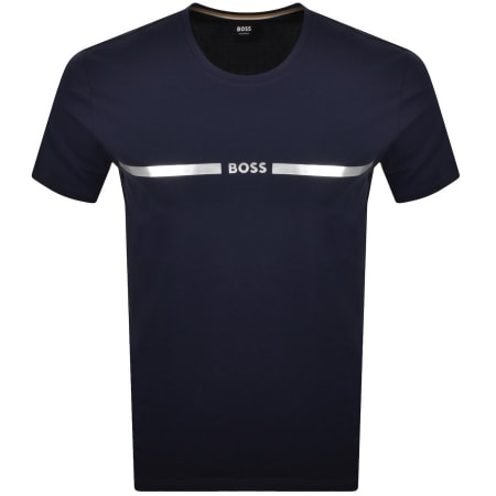 Product Image for BOSS Beach Logo T Shirt Navy
