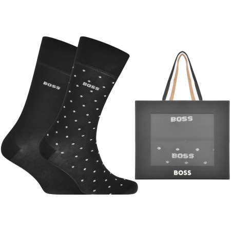 Product Image for BOSS 2 Pack Gift Set Socks Black