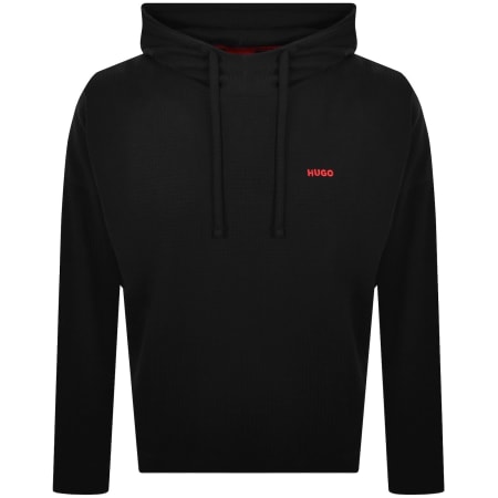 Product Image for HUGO Austin Waffle Hoodie Black