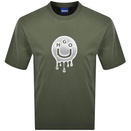 Recommended Product Image for HUGO Blue Nedirix T Shirt Green