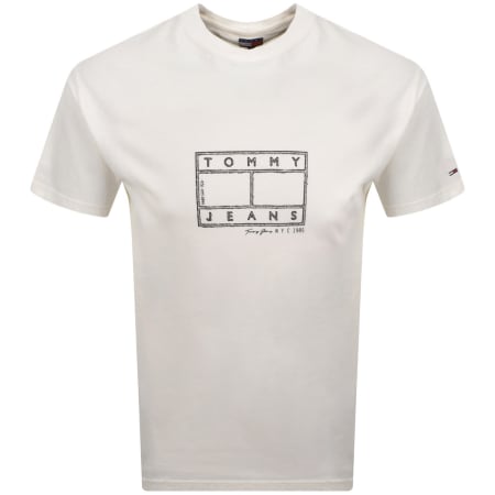 Product Image for Tommy Jeans Flag Logo T Shirt White