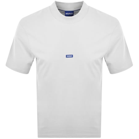 Product Image for HUGO Blue Nieros Logo T Shirt White