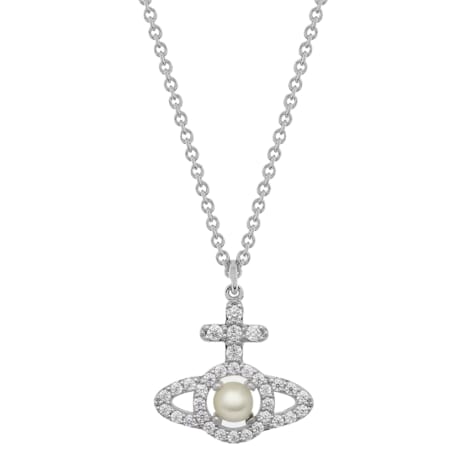 Product Image for Vivienne Westwood Olympia Pearl Necklace Silver