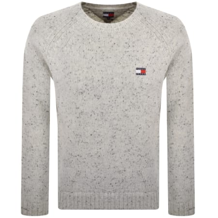 Product Image for Tommy Jeans Badge Knit Jumper Off White