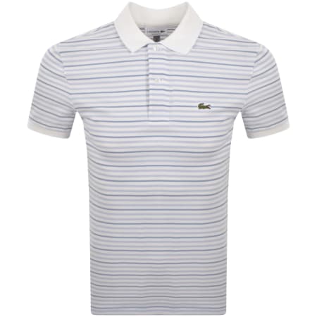Product Image for Lacoste Short Sleeved Stripe Polo T Shirt Blue