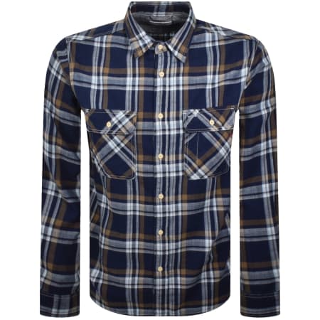 Product Image for Replay Long Sleeved Check Shirt Blue