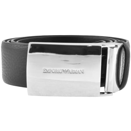 Product Image for Emporio Armani Logo Leather Belt Black