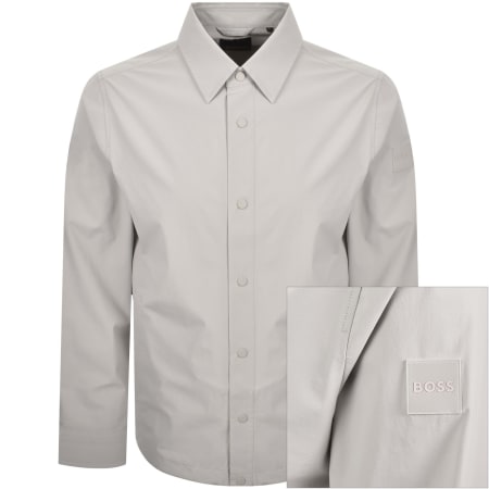 Product Image for BOSS Leldon Long Sleeved Overshirt Grey