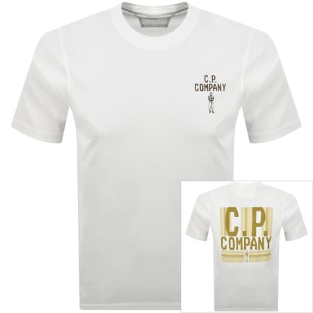 Product Image for CP Company Logo T Shirt Gauze White