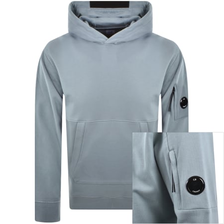 Product Image for CP Company Diagonal Raised Hoodie Blue