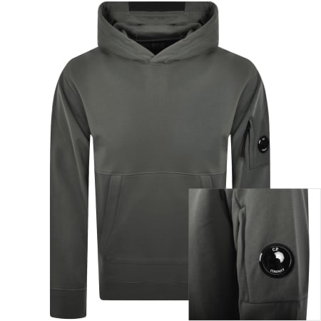 Product Image for CP Company Diagonal Raised Hoodie Green