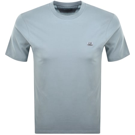 Product Image for CP Company Logo T Shirt Silver Blue