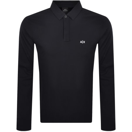 Product Image for Armani Exchange Long Sleeved Polo Navy