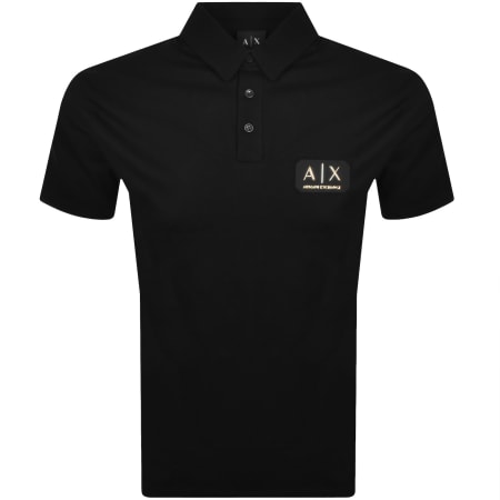 Product Image for Armani Exchange Logo Polo T Shirt Black