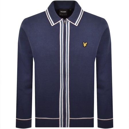 Product Image for Lyle And Scott Tipped Full Zip Sweatshirt Navy