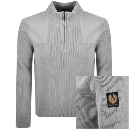 Recommended Product Image for Belstaff Commander Quarter Zip Jumper Grey