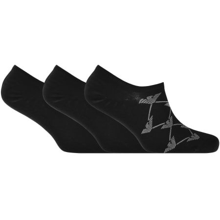 Product Image for Emporio Armani 3 Pack Low Cut Socks Black