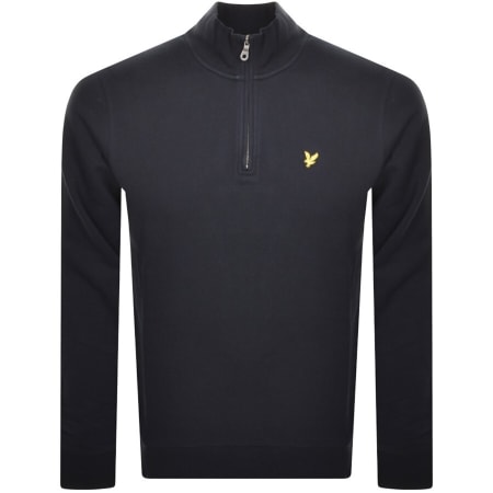 Product Image for Lyle And Scott Quarter Zip Sweatshirt Navy