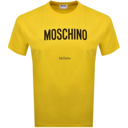 Product Image for Moschino Milano Logo T Shirt Yellow