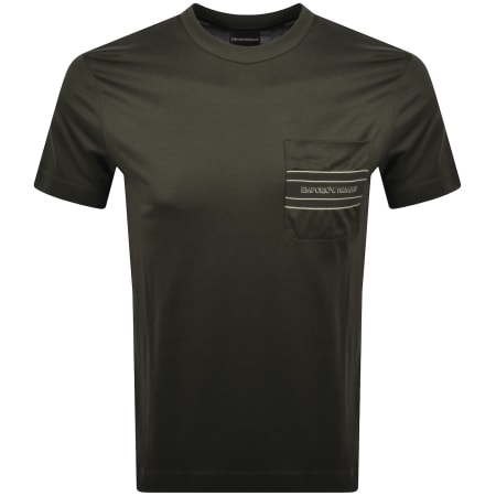 Product Image for Emporio Armani 3D Effect Logo T Shirt Green