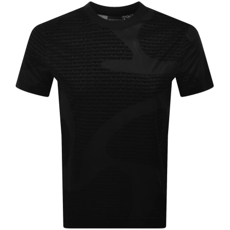 Product Image for Emporio Armani Flocked Logo T Shirt Black