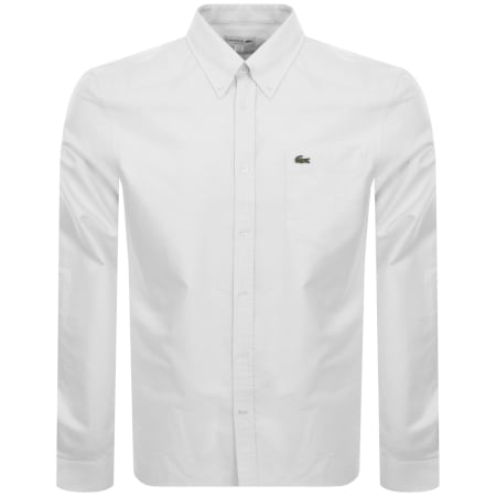 Product Image for Lacoste Woven Long Sleeved Shirt White