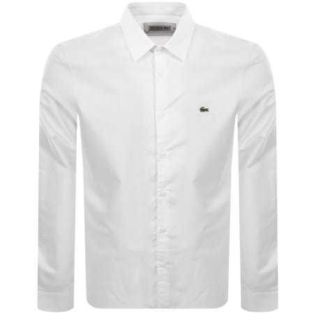 Product Image for Lacoste Woven Long Sleeved Shirt White