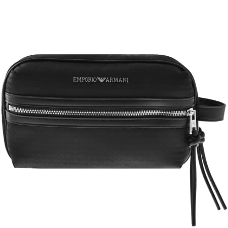 Product Image for Emporio Armani Monogram Wash Bag Black