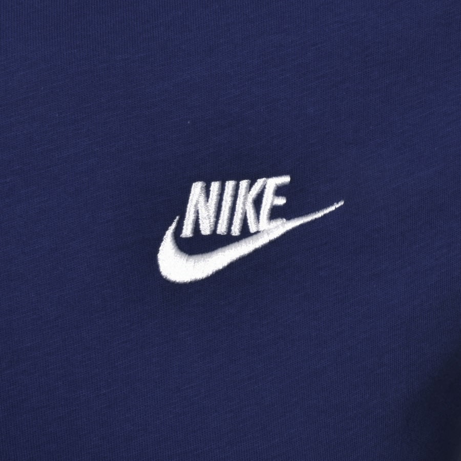Image number 3 for Nike Crew Neck Club T Shirt Navy