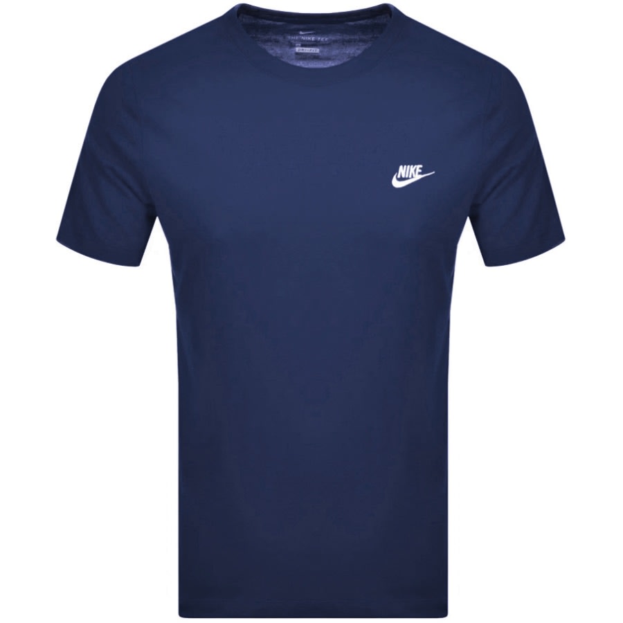 Image number 1 for Nike Crew Neck Club T Shirt Navy